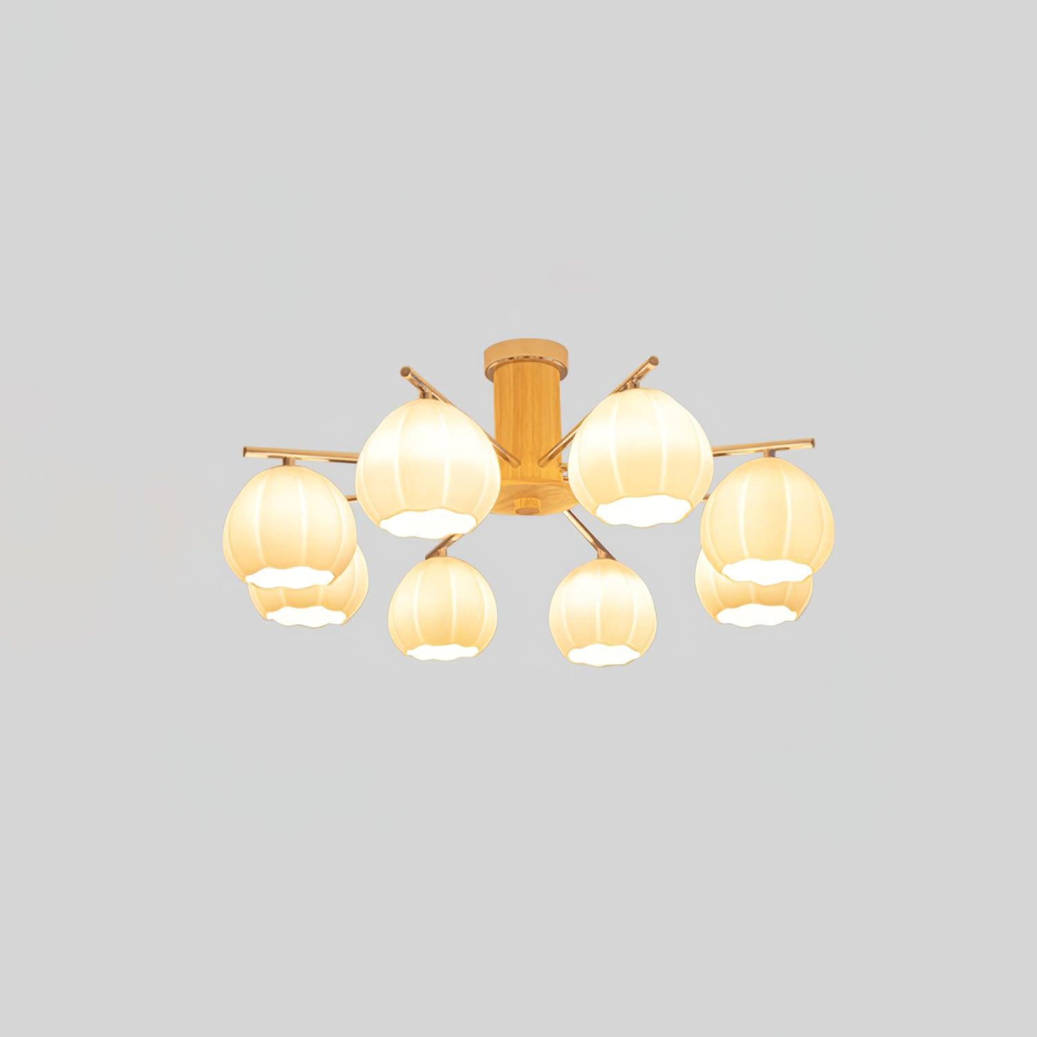 Ezoror Nordic Art Flower Buds Glass Ceiling Lamp
