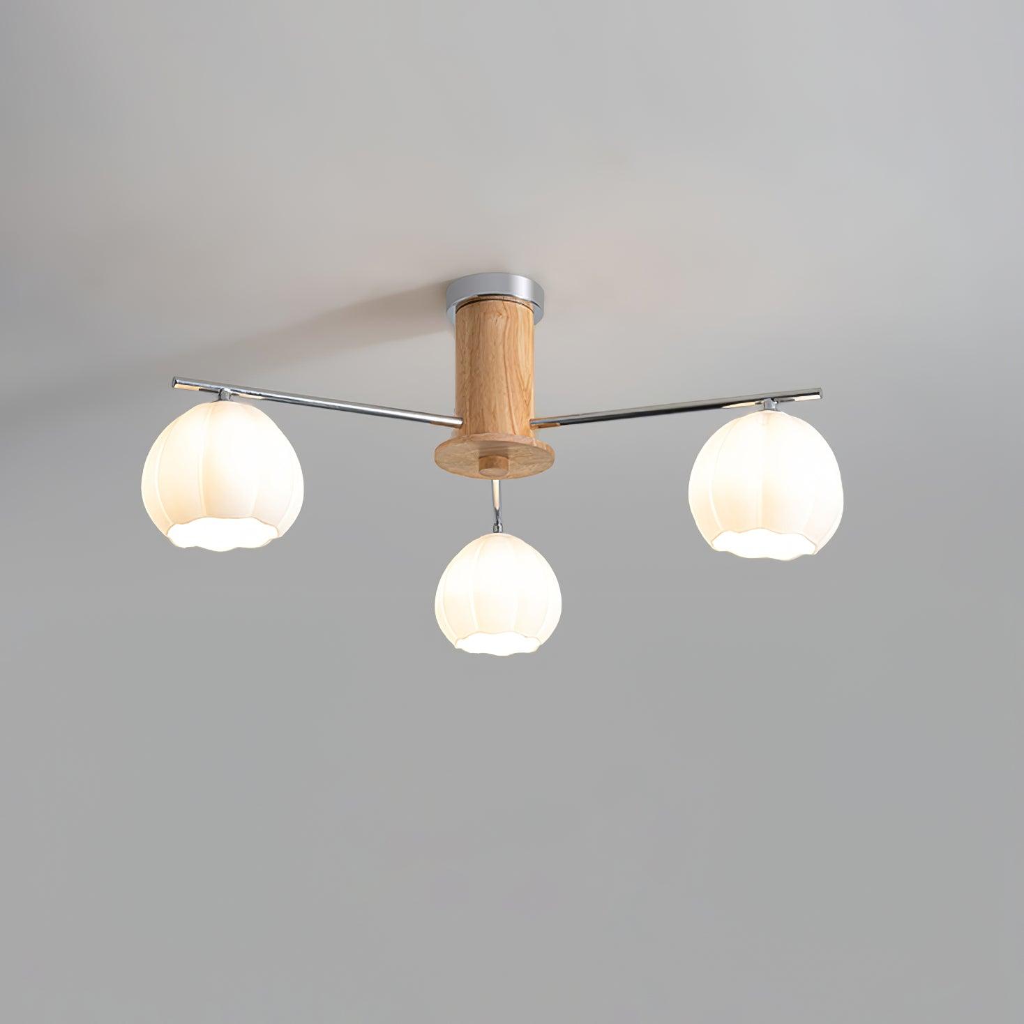 Ezoror Nordic Art Flower Buds Glass Ceiling Lamp