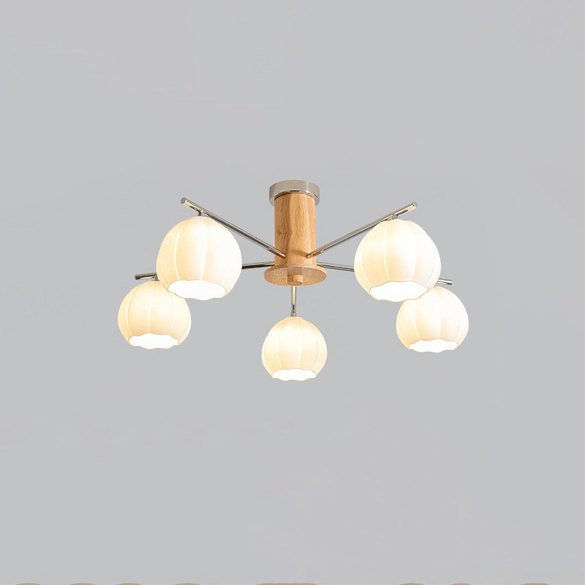 Ezoror Nordic Art Flower Buds Glass Ceiling Lamp