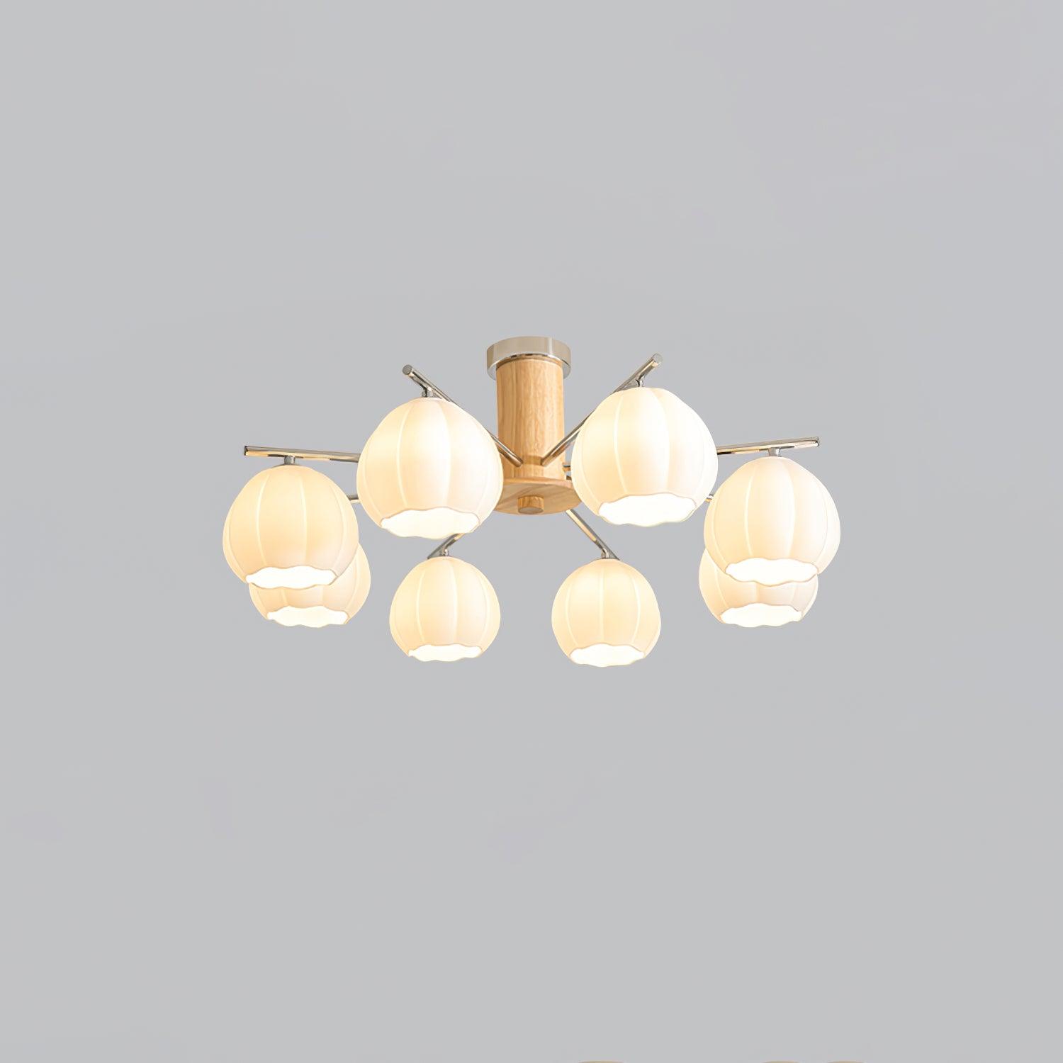 Ezoror Nordic Art Flower Buds Glass Ceiling Lamp