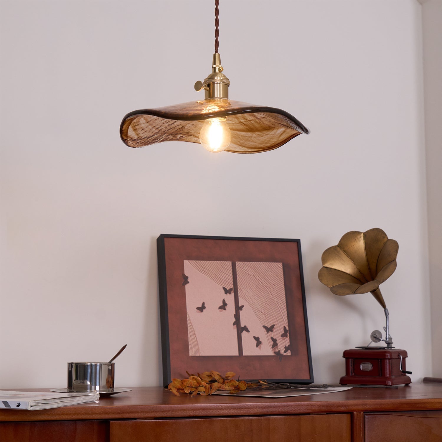 Nyros Glass Light Luxury Pendant Light - Neutral Decor