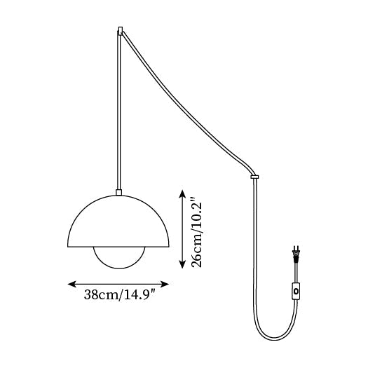 Flowerpot Plug In Pendant Lamp - Neutral Decor