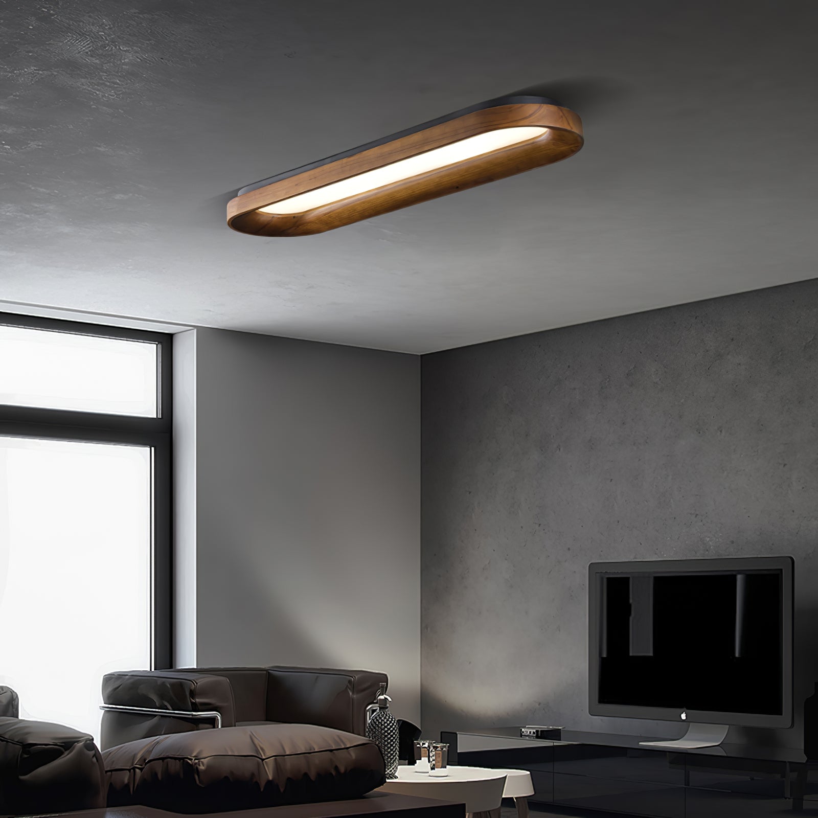 Zatalel Modern Minimalist Flowing Cloud Wood Ceiling Lamp