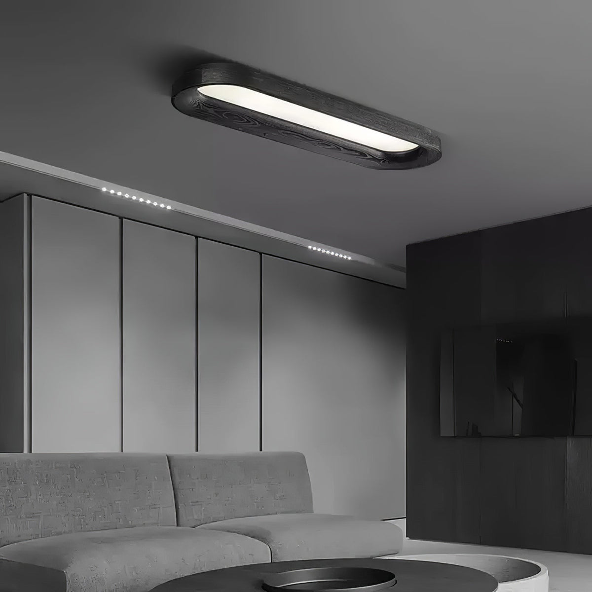 Zatalel Modern Minimalist Flowing Cloud Wood Ceiling Lamp