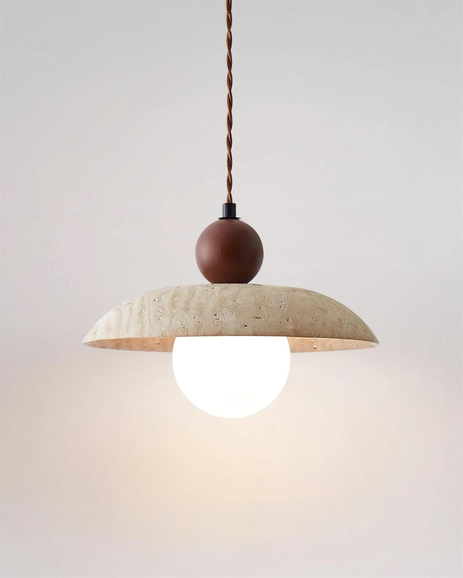 Jojo Pendant Lamp Dome Travertine - Neutral Decor