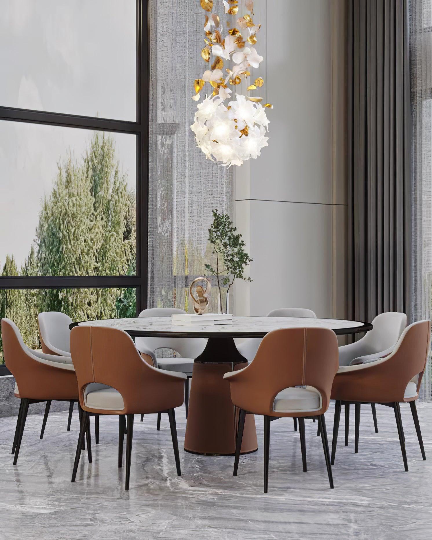 Araeos Flying Flowers Fluttering Brass Chandelier