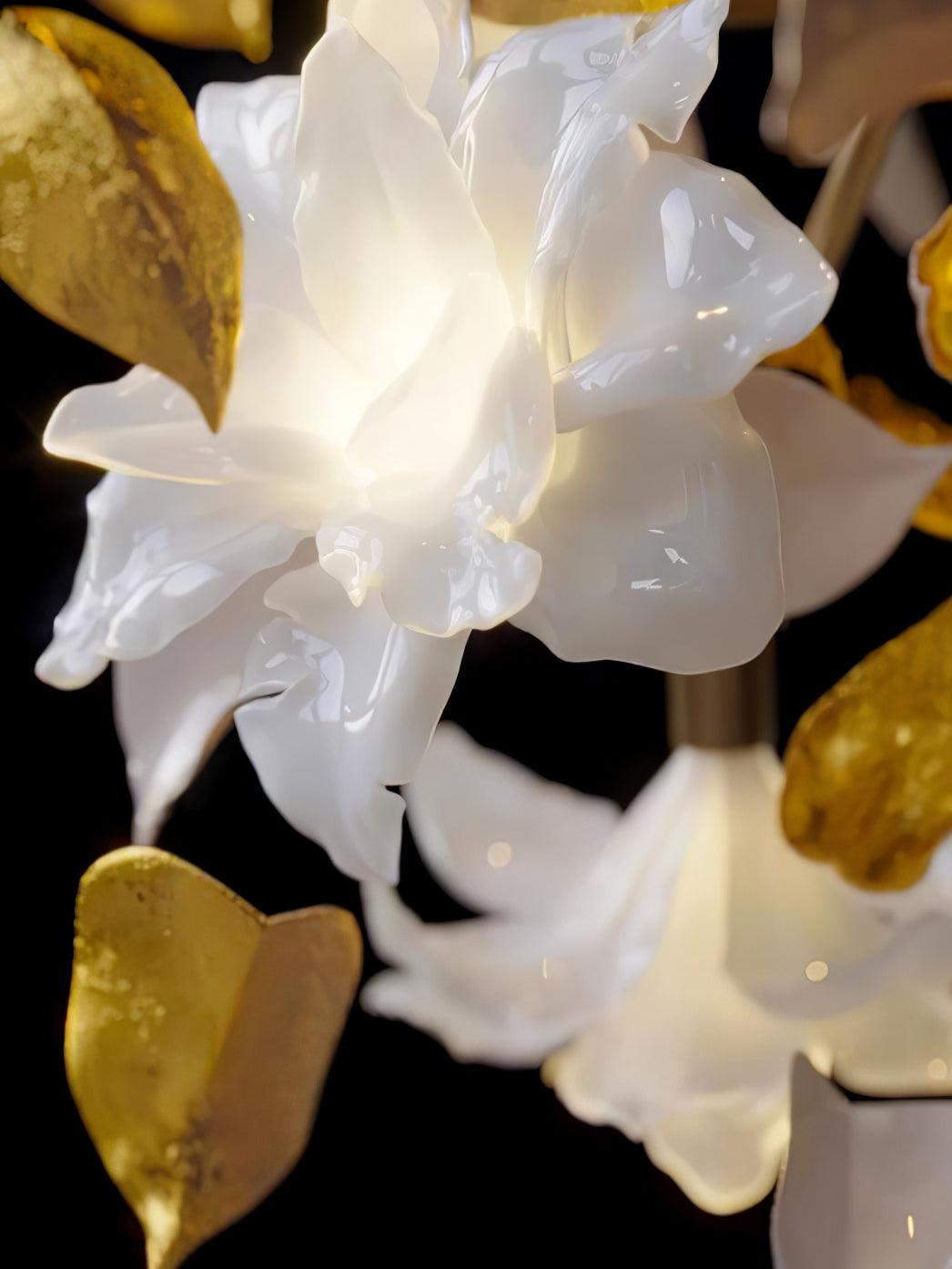 Araeos Flying Flowers Fluttering Brass Chandelier