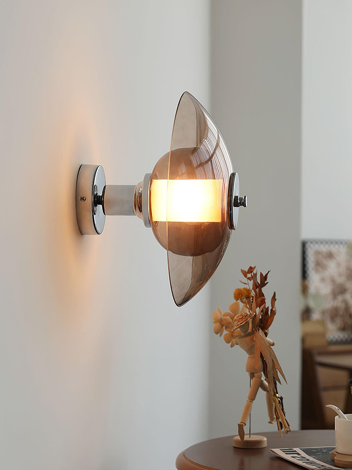 Vasolir Flying Saucer Chrome Wall Light