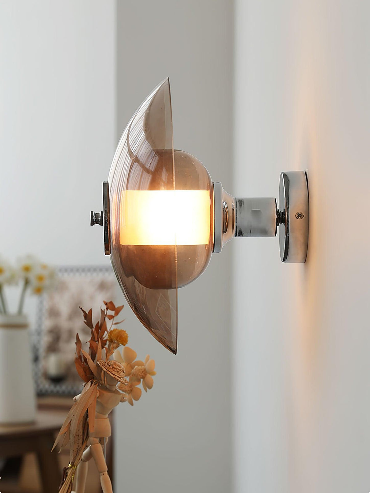 Vasolir Flying Saucer Chrome Wall Light