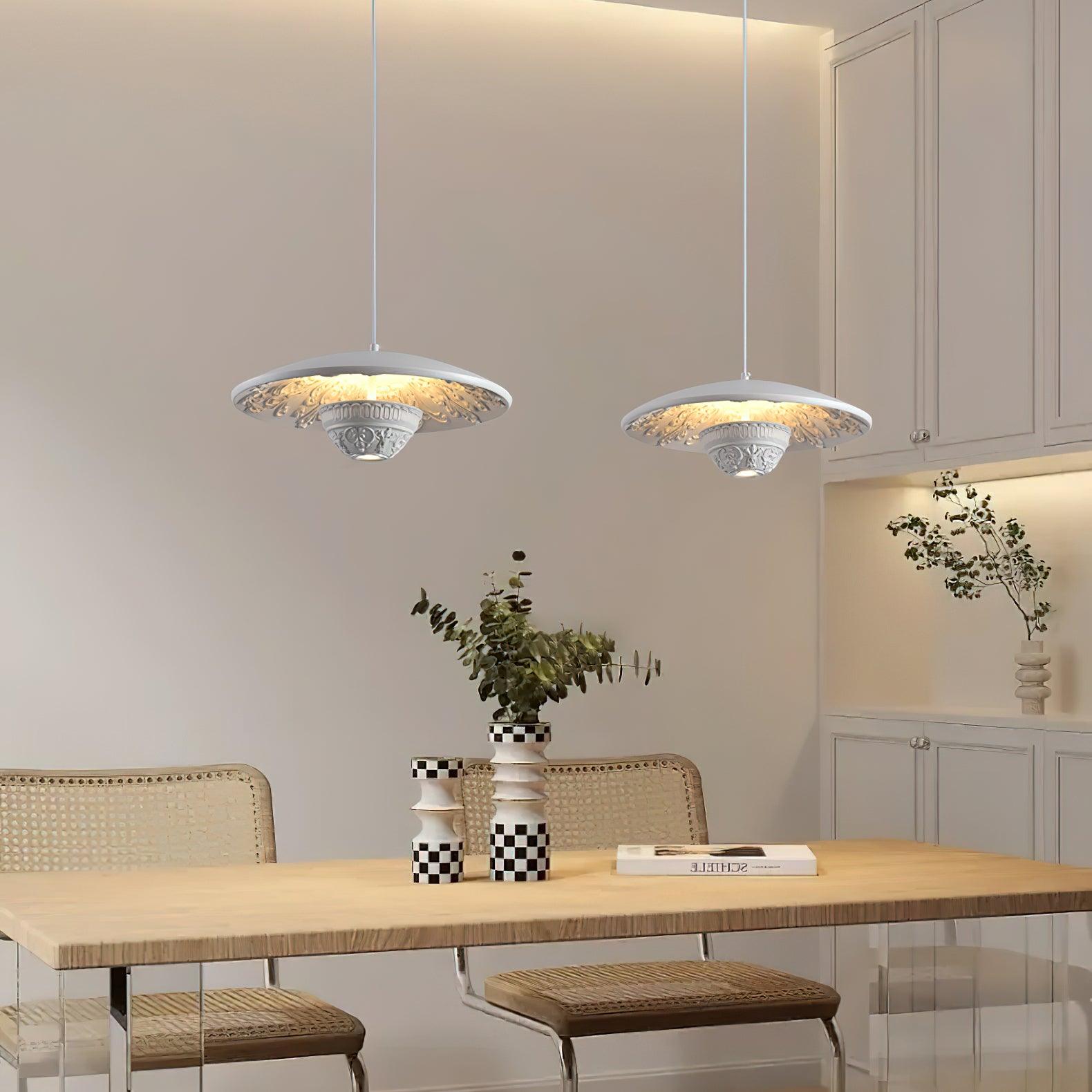 Jhel Art Flying Saucer Resin Pendant Lamp