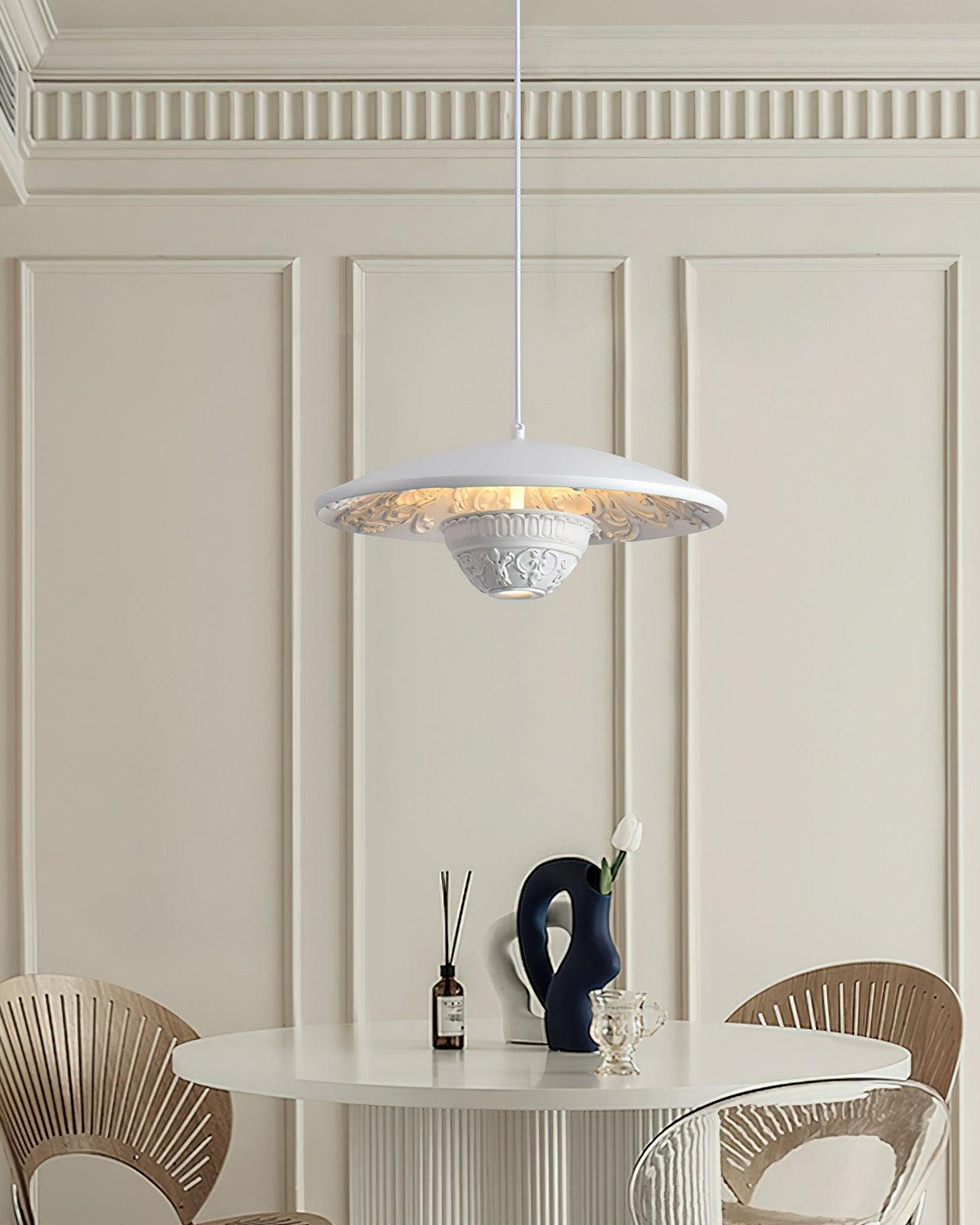 Jhel Art Flying Saucer Resin Pendant Lamp