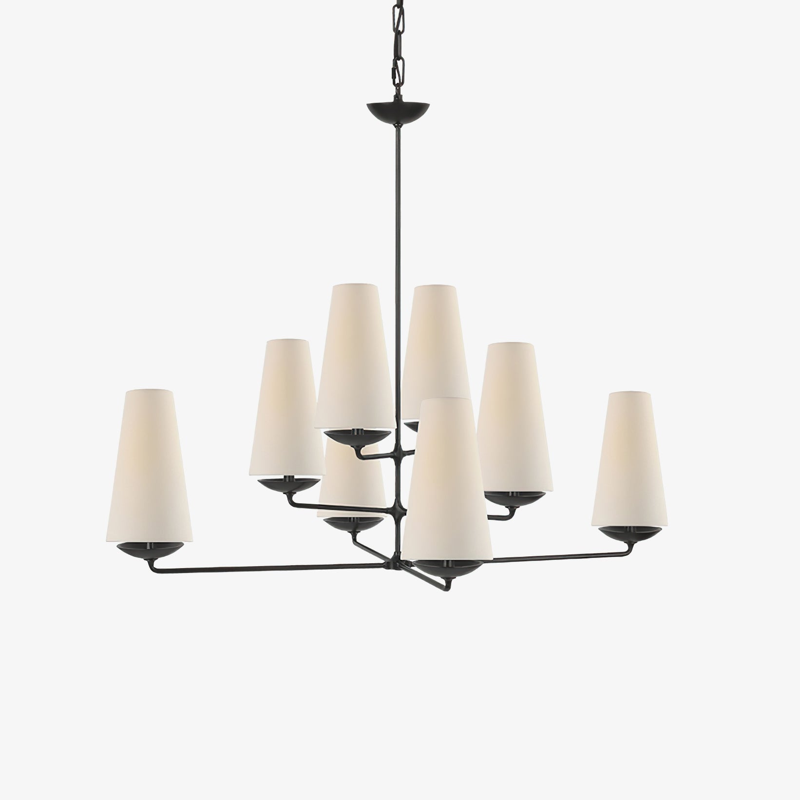 Caseneon Chandelier Vertical Copper Linen