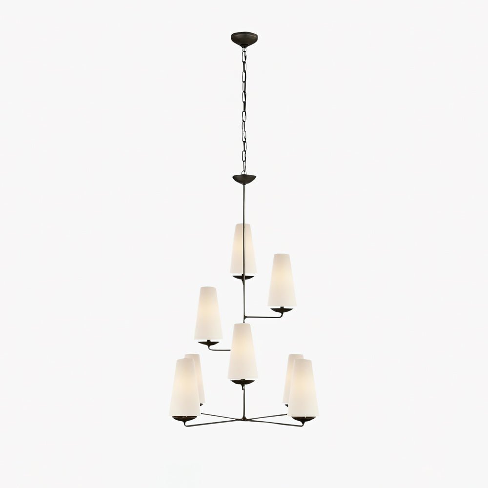 Caseneon Chandelier Vertical Copper Linen