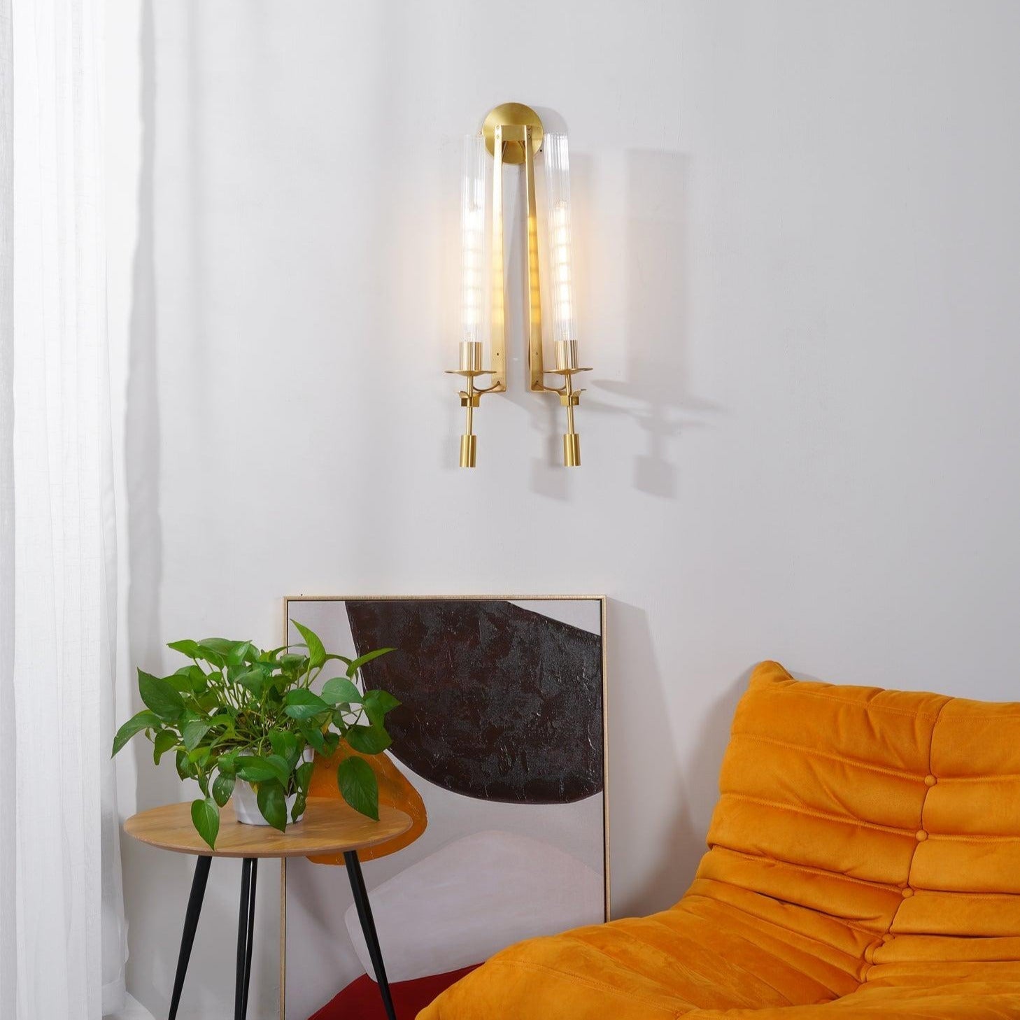 Sienna Glass Indoor Wall Lamp Farmhouse