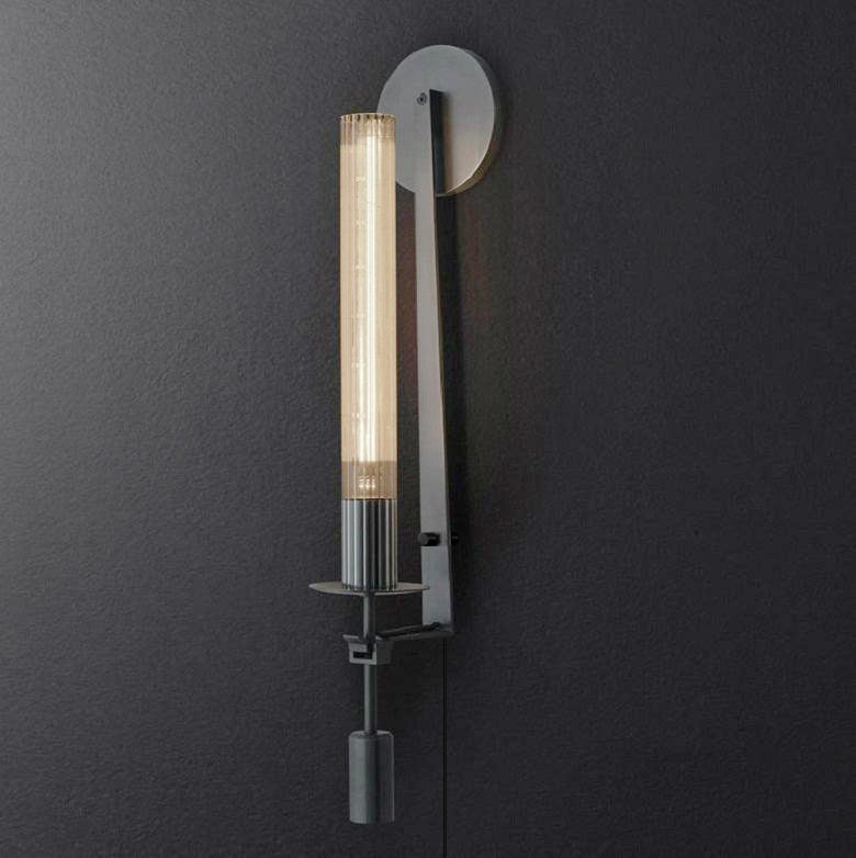 Ceshaisra French Classicism Plug-in Brass Glass Wall Lamp