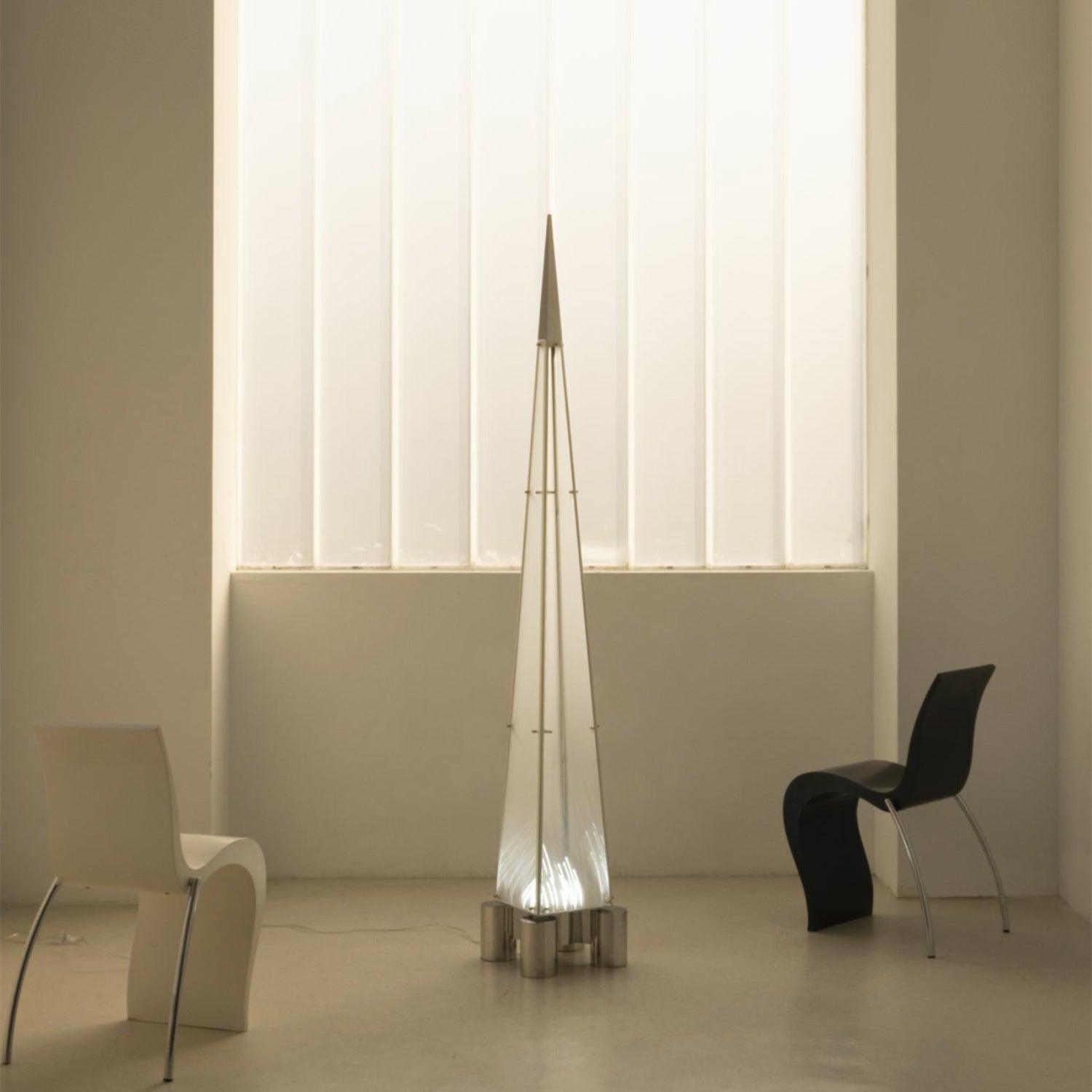 Velelira Modern Glass Floor Lamp