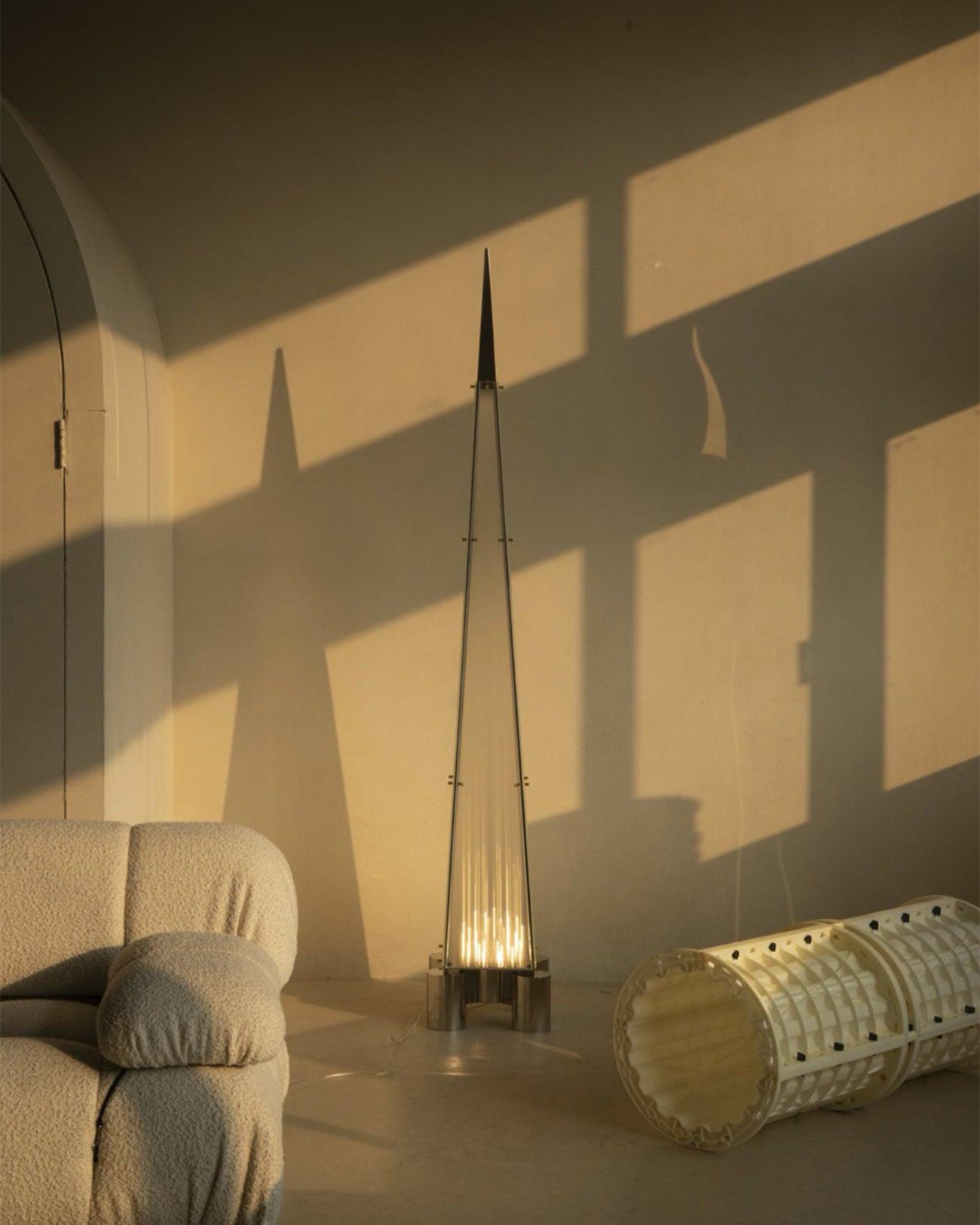 Velelira Modern Glass Floor Lamp
