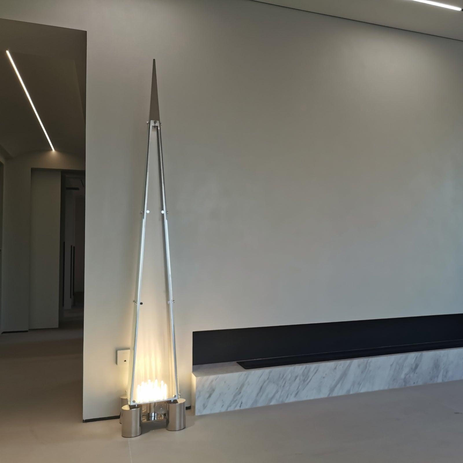 Velelira Modern Glass Floor Lamp