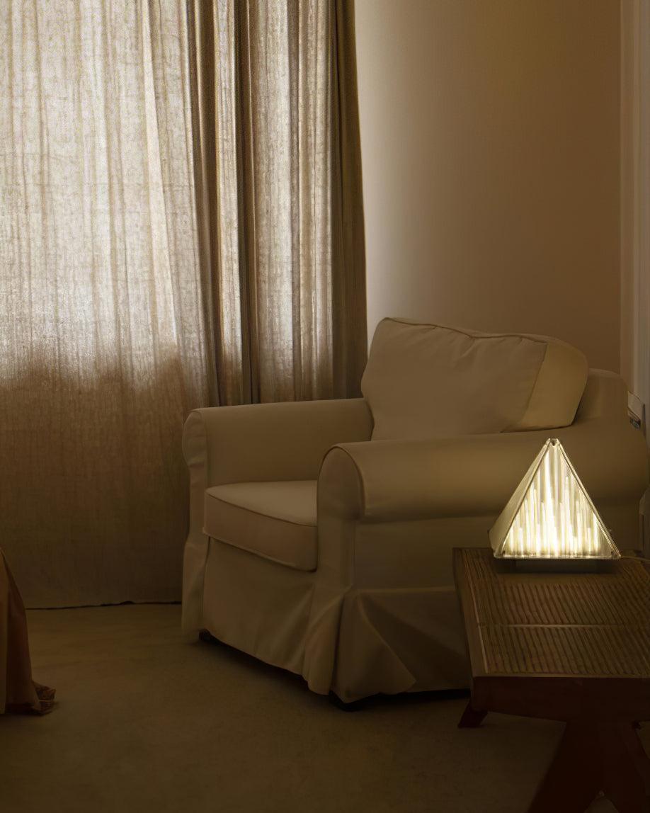 Mymiryre Pyramid Glass Table Lamp