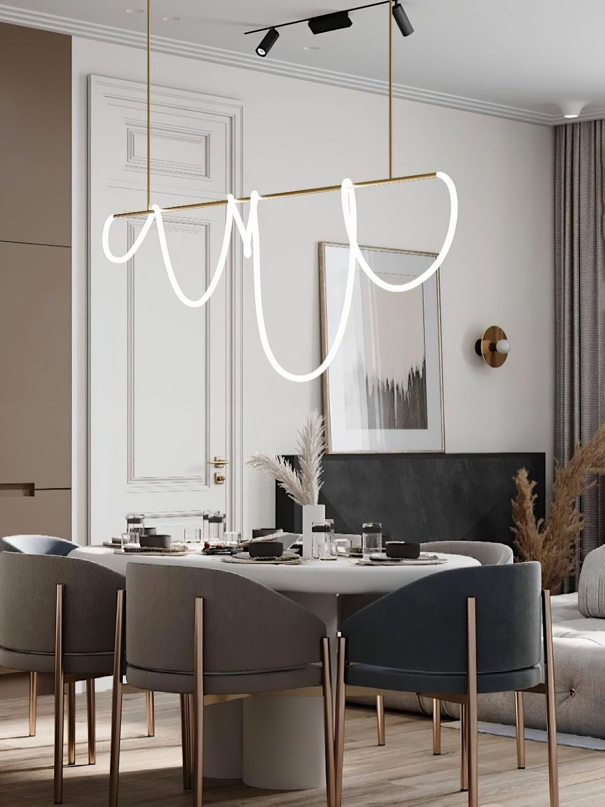 Vocor Chandelier Flexible Silicone Curve Modern Elegant