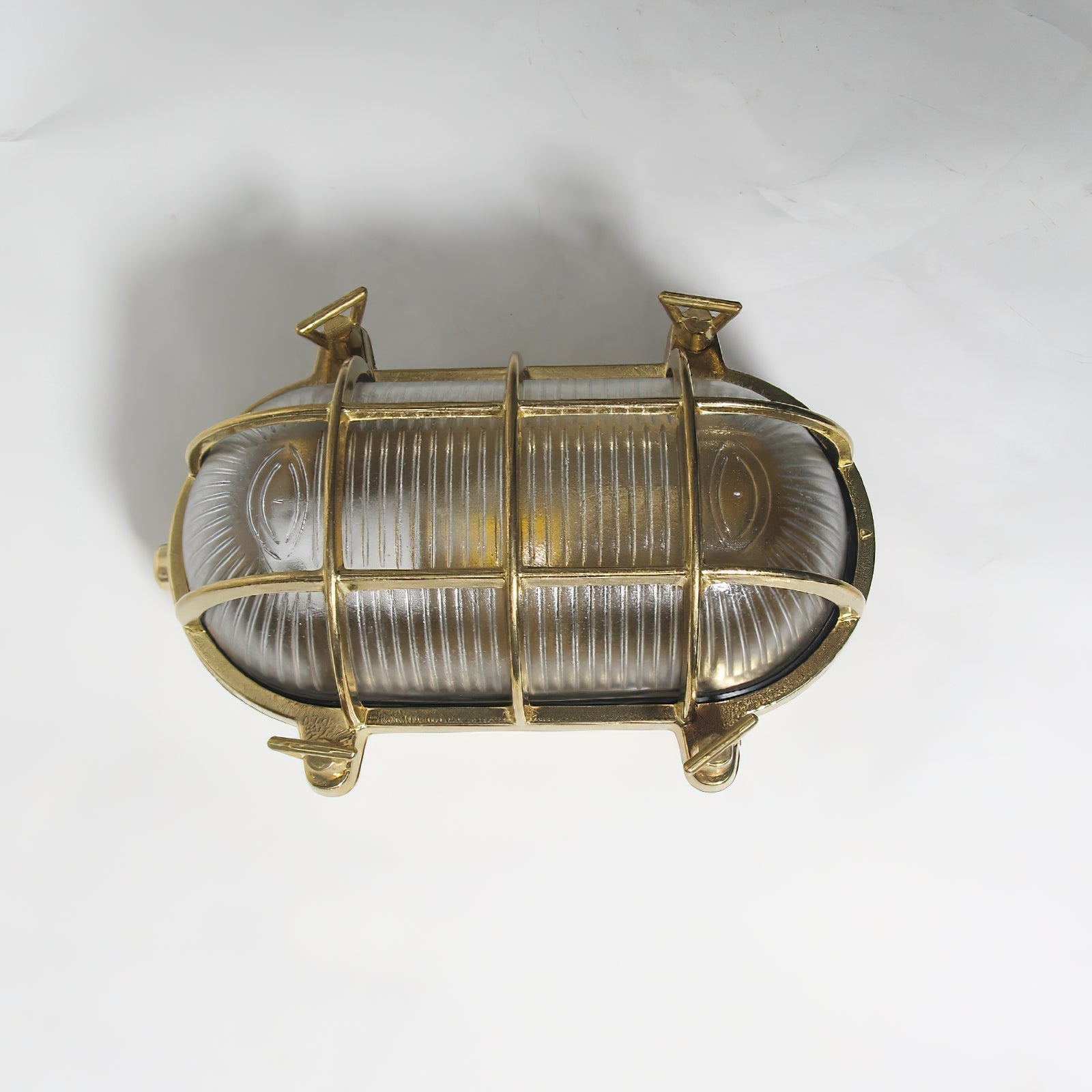 Erthearis Vintage Brass Bunker Sconce Wall Lamp - Neutral Decor