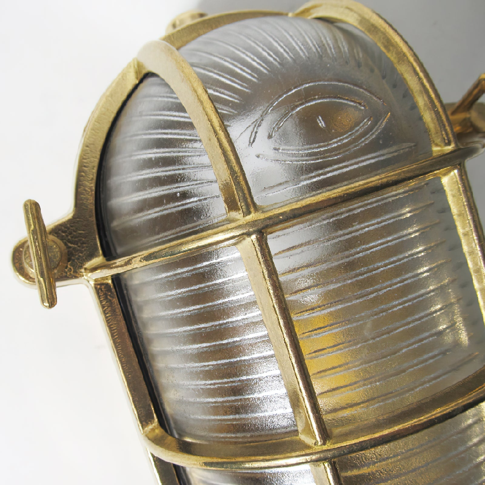 Erthearis Vintage Brass Bunker Sconce Wall Lamp - Neutral Decor