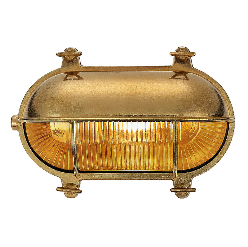 Erthearis Vintage Brass Bunker Sconce Wall Lamp - Neutral Decor