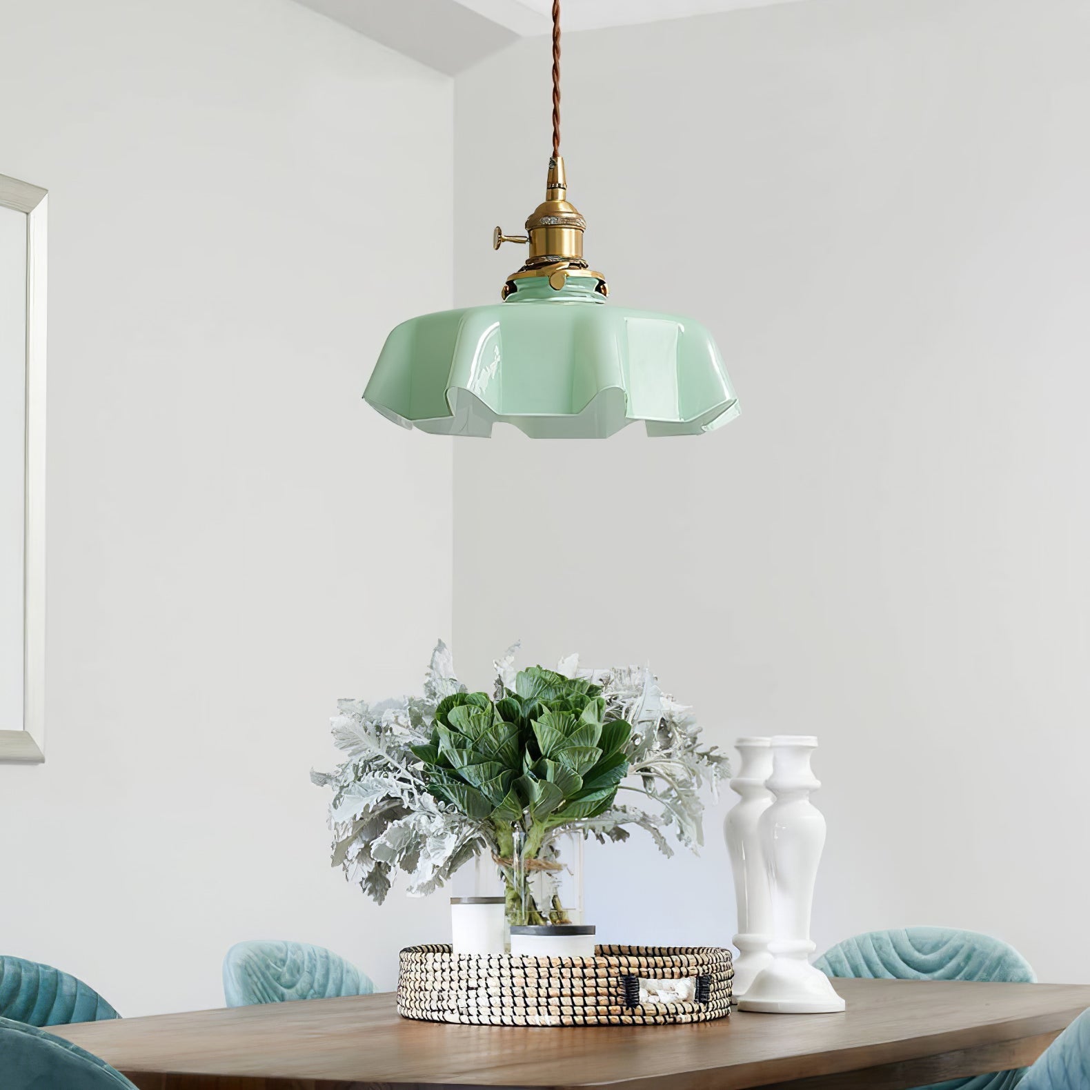 Lustra Pendant Light French Flower for Dining Room - Neutral Decor