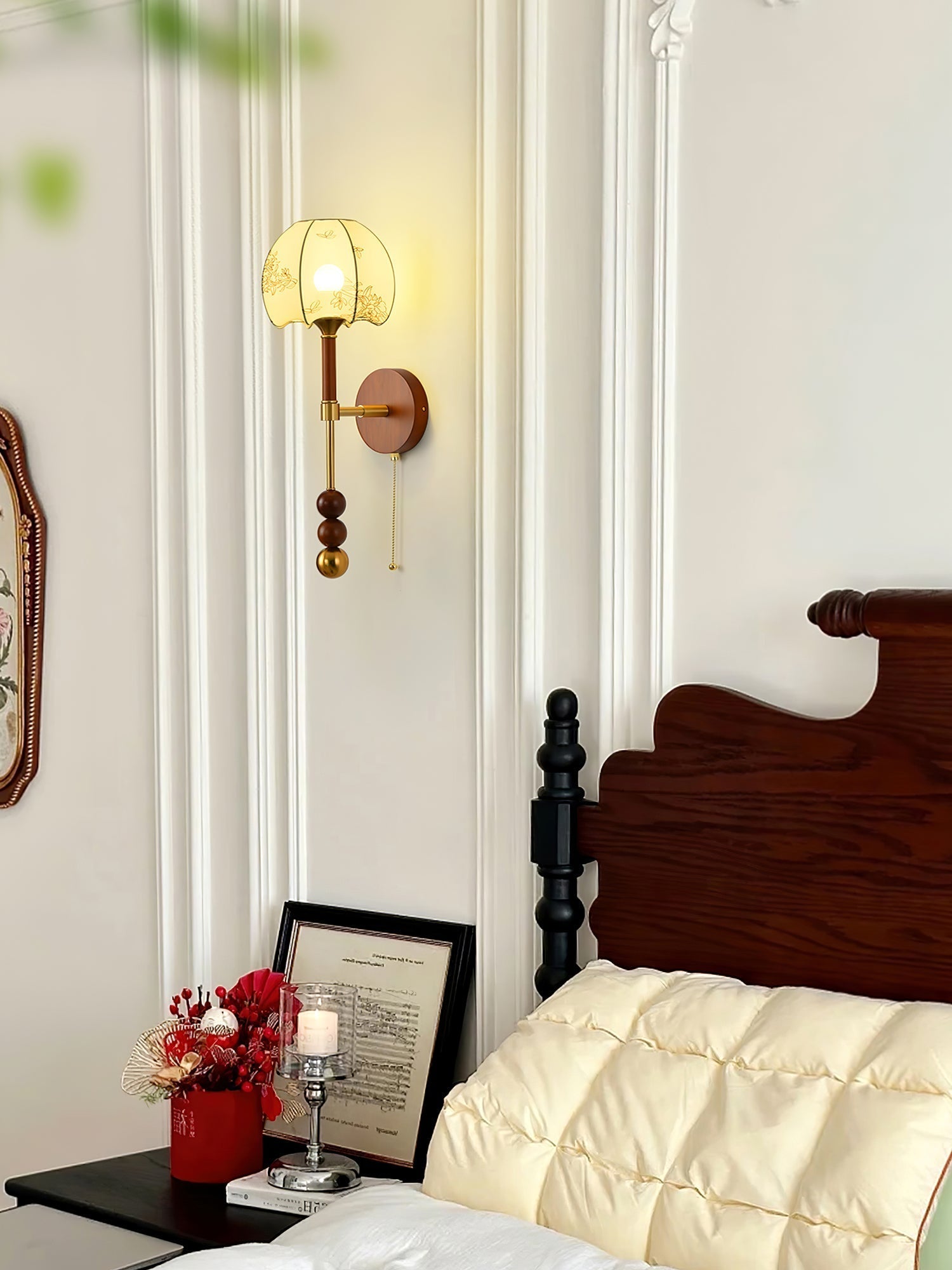 Hilda Roma Elegance Wood Sconce Wall lamp - Neutral Decor
