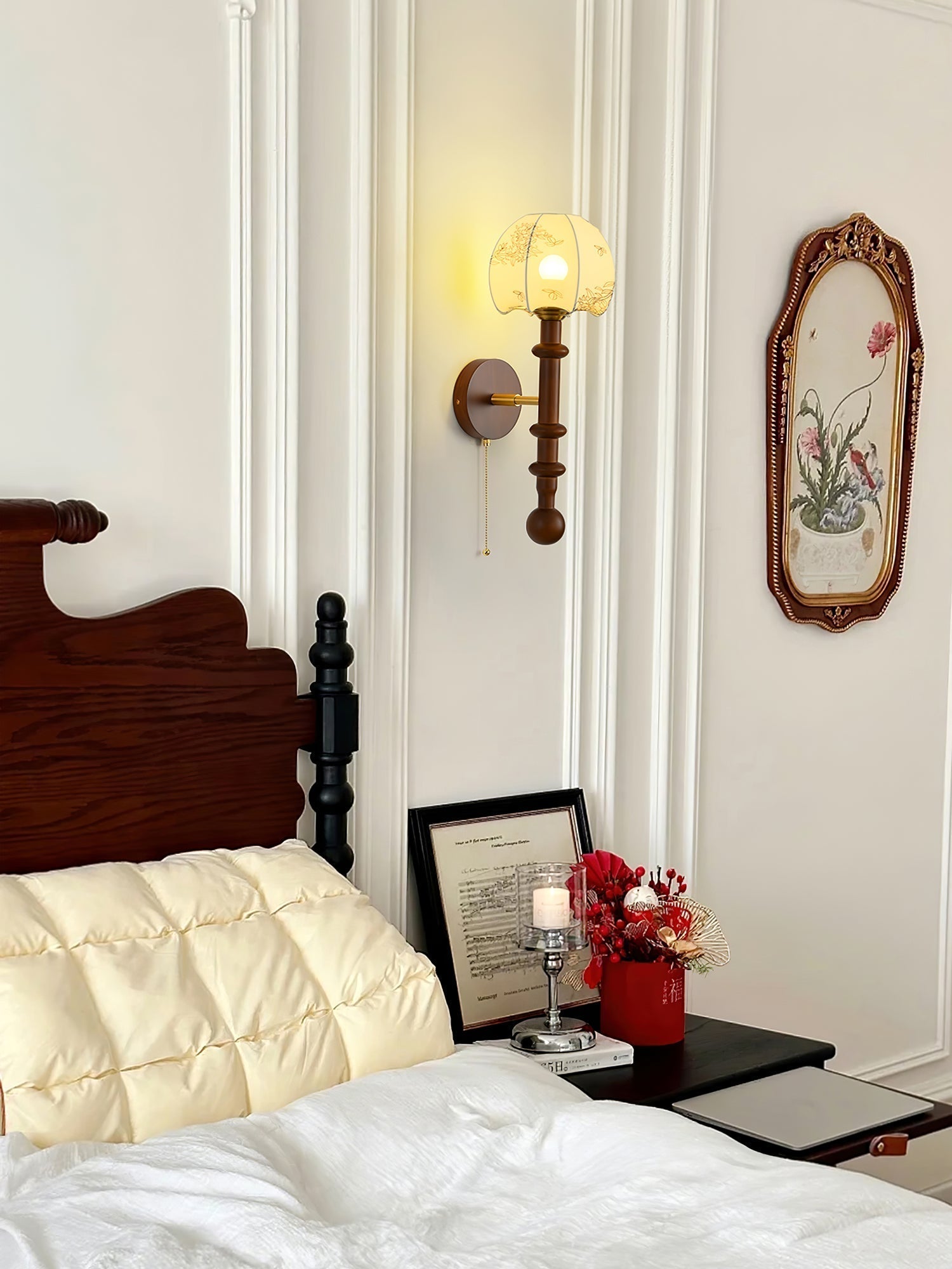 Hilda Roma Elegance Wood Sconce Wall lamp - Neutral Decor