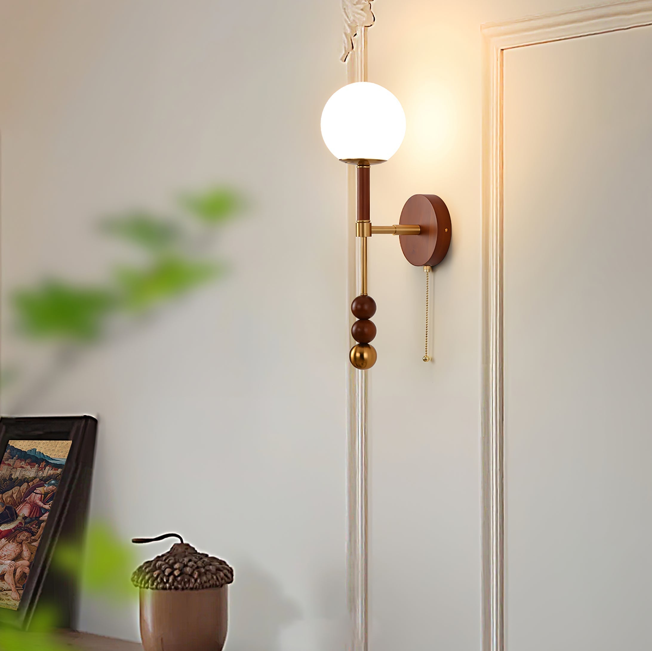 Hilda Roma Elegance Wood Sconce Wall lamp - Neutral Decor
