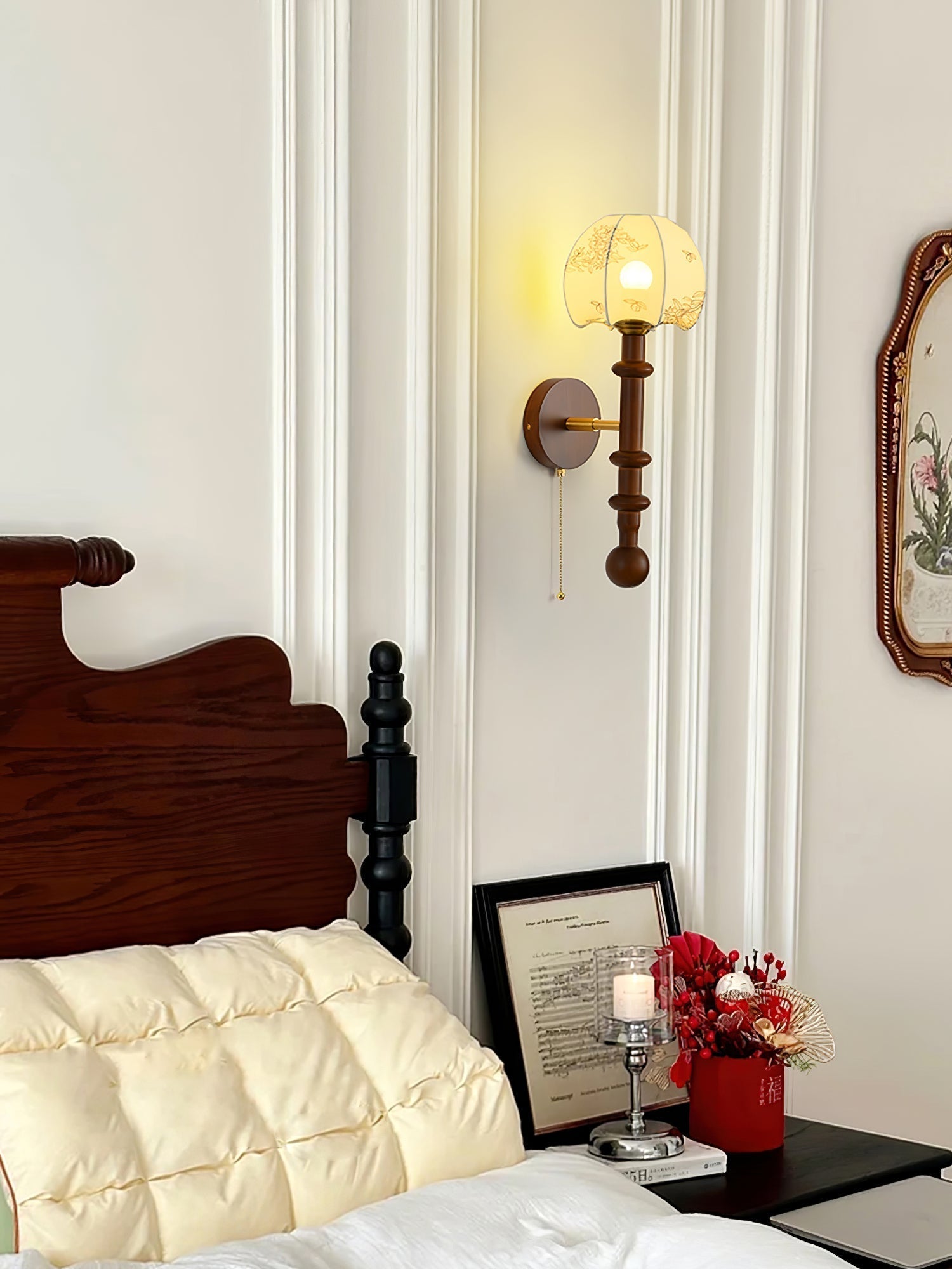 Hilda Roma Elegance Wood Sconce Wall lamp - Neutral Decor
