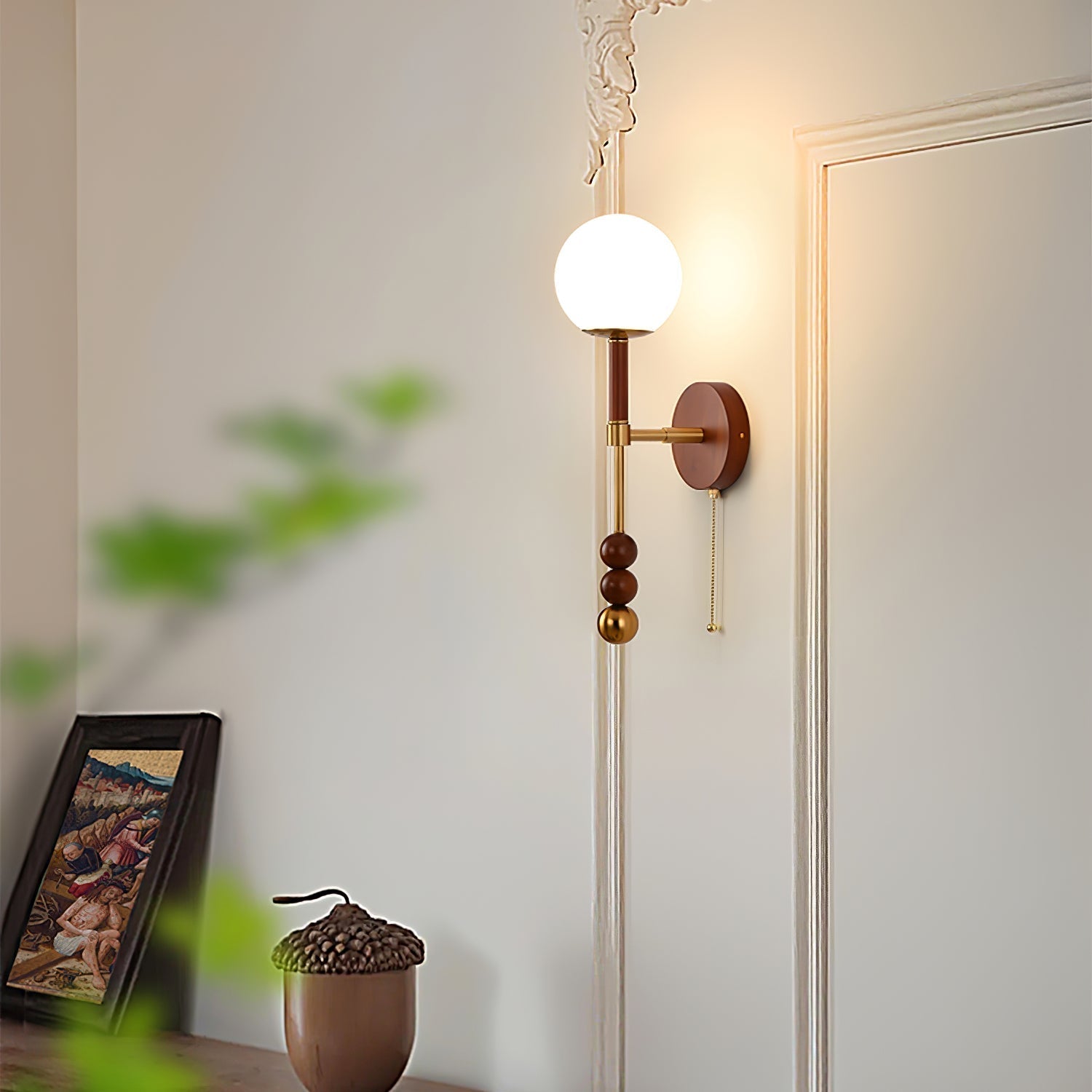 Hilda Roma Elegance Wood Sconce Wall lamp - Neutral Decor
