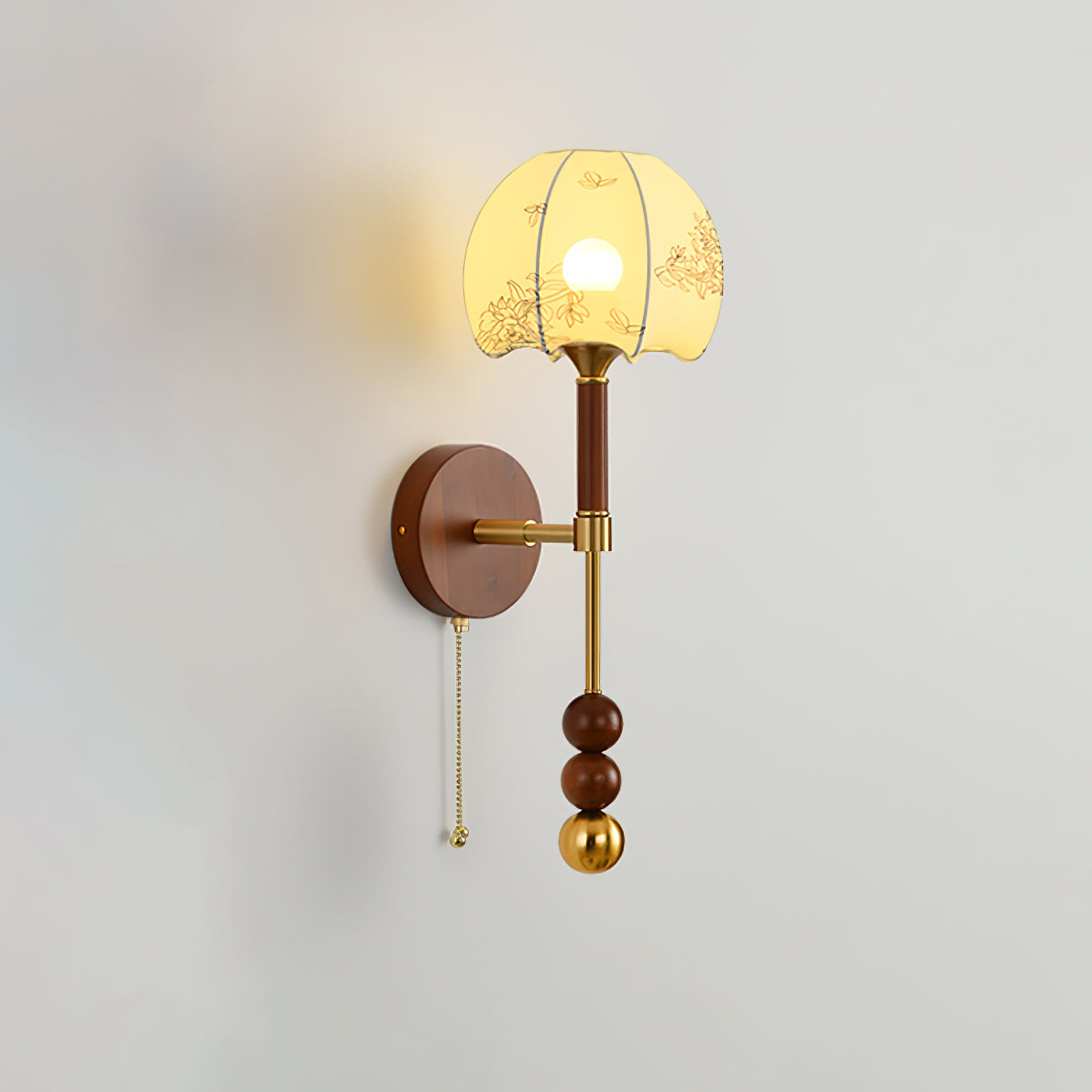 Hilda Roma Elegance Wood Sconce Wall lamp - Neutral Decor
