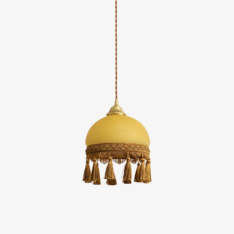 Fringe Tassels Brass Pendant Light