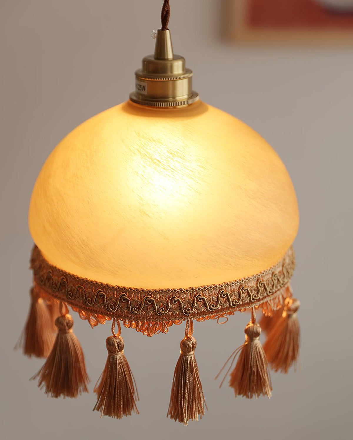 Fringe Tassels Brass Pendant Light