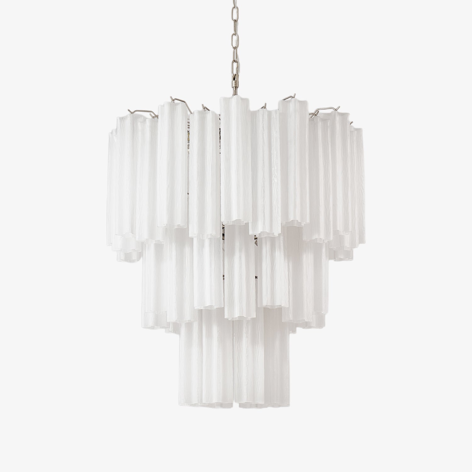 Lioreissa Chandelier Frosted Glass Tubes Layered Minimalist