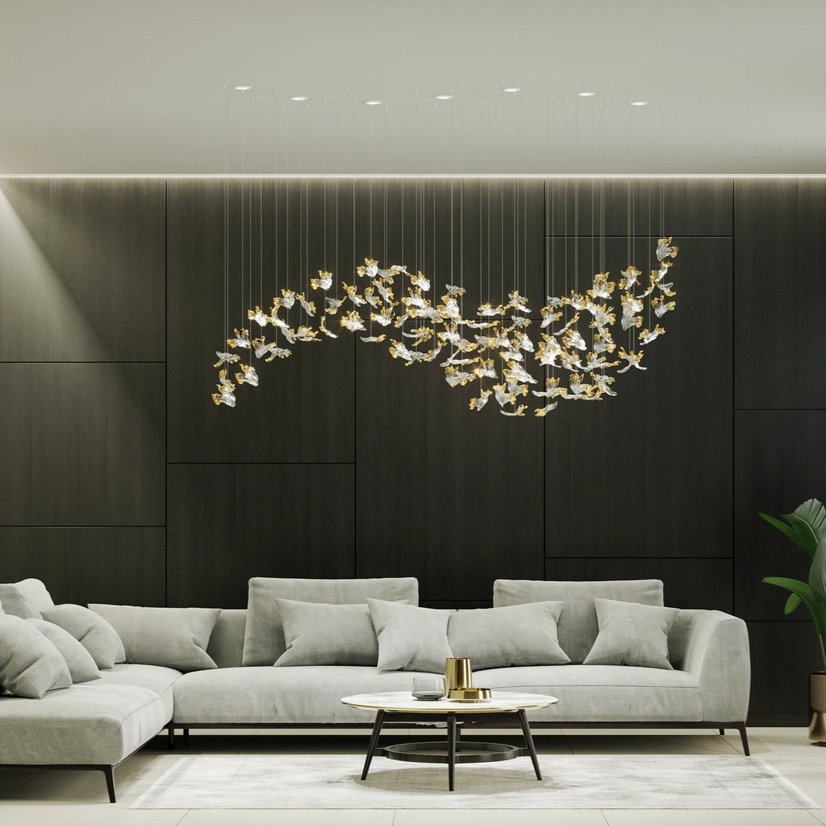 Citalora Crystal Cluster Pendant Light Chandelier