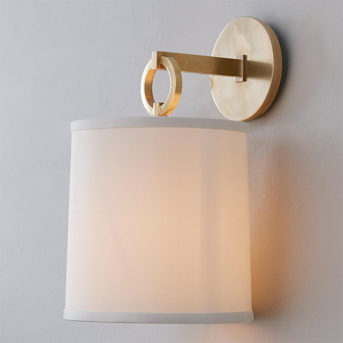 Emile Cylindrical Fabric Shade Wall Lamp Farmhouse