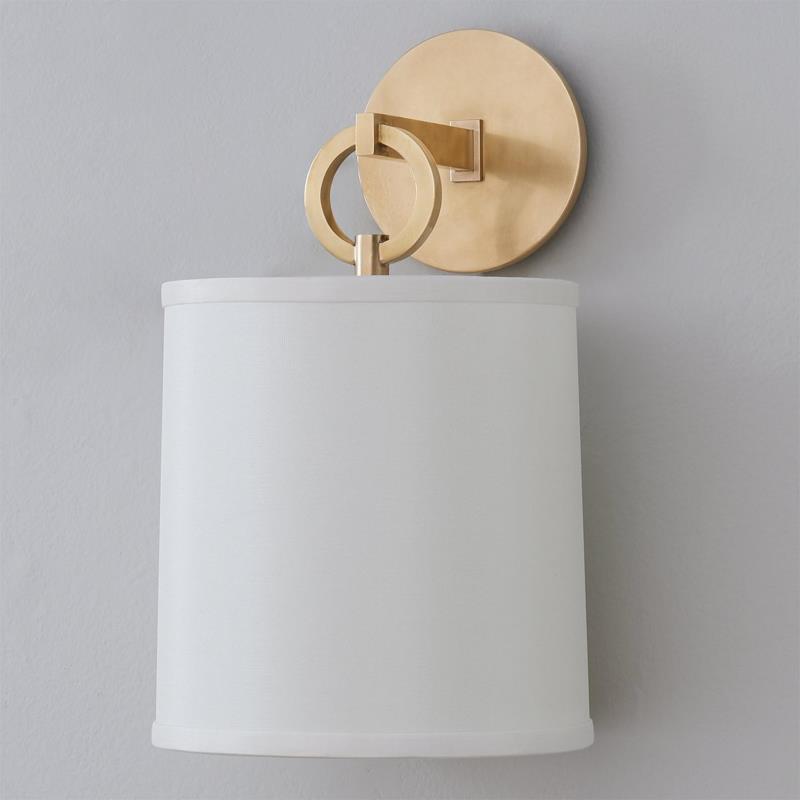 Emile Cylindrical Fabric Shade Wall Lamp Farmhouse