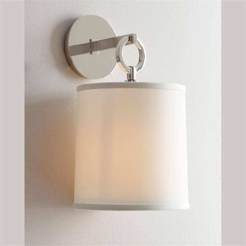 Emile Cylindrical Fabric Shade Wall Lamp Farmhouse