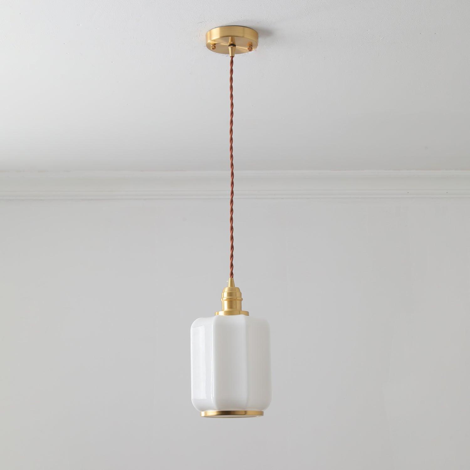 Lume Brass Vintage Pendant Light - Neutral Decor