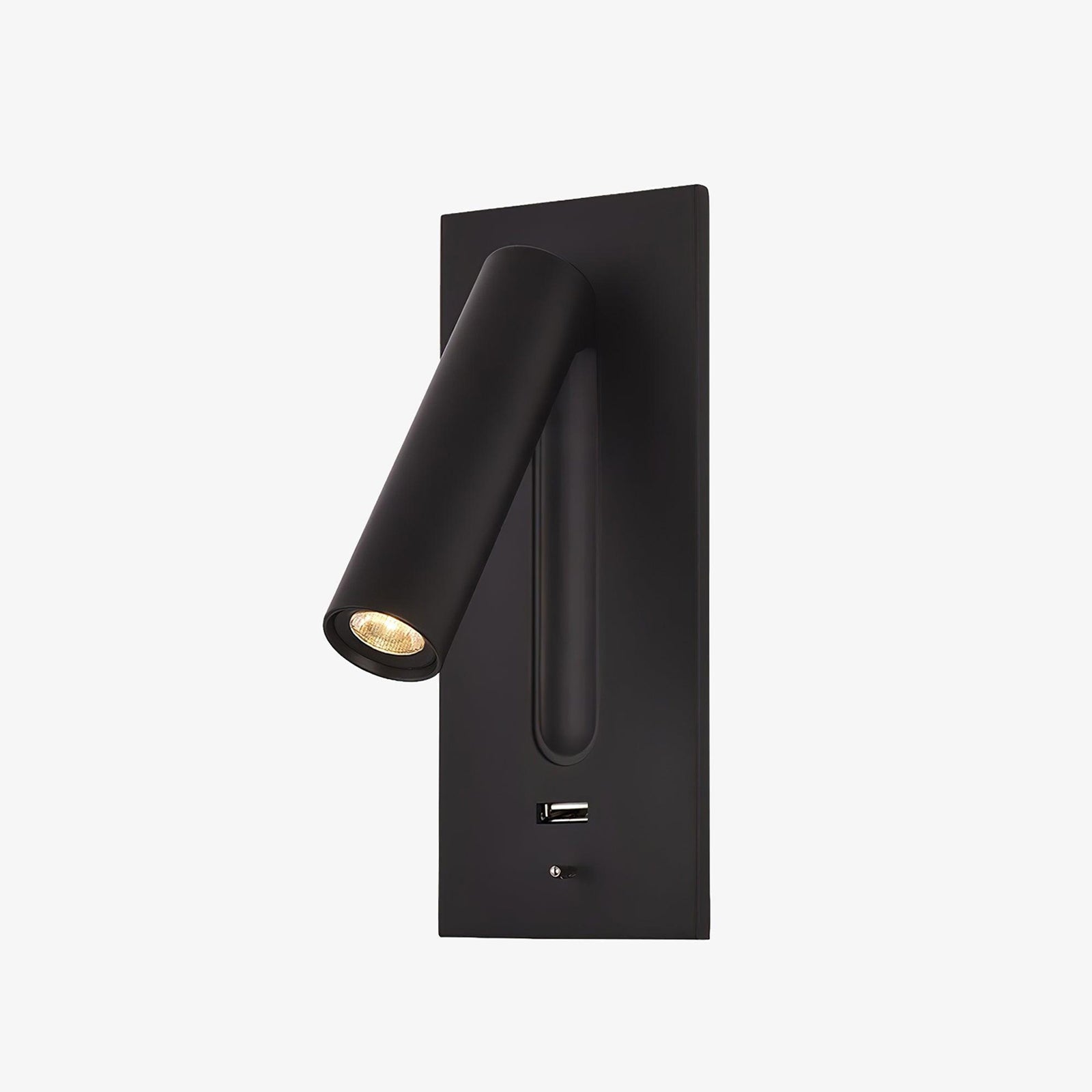 Sothis Modern Minimalist Bedside USB Black Wall Light