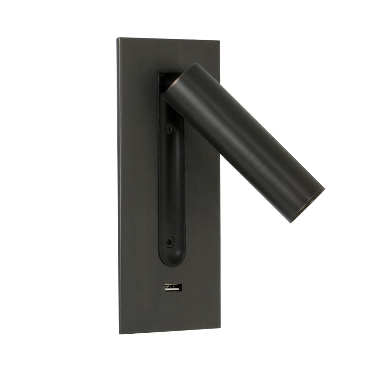 Sothis Modern Minimalist Bedside USB Black Wall Light