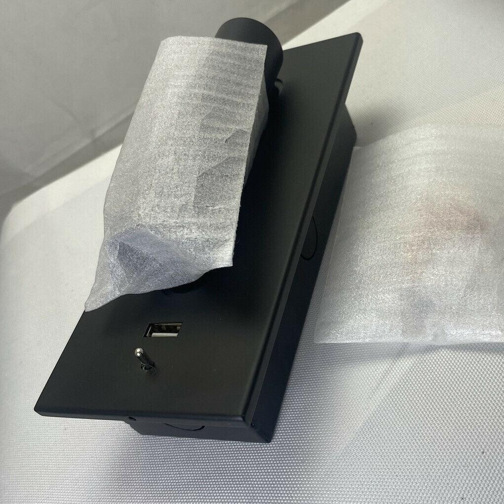 Sothis Modern Minimalist Bedside USB Black Wall Light