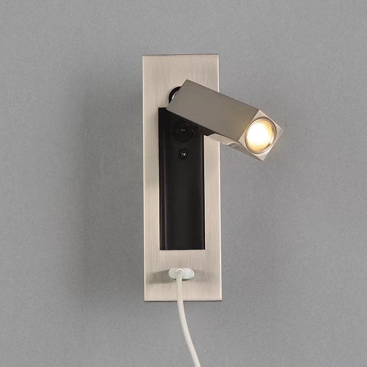Sothis Modern Minimalist Bedside USB Black Wall Light