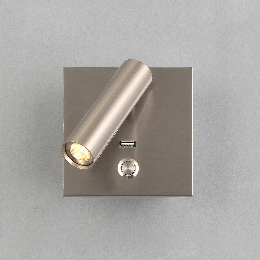 Sothis Modern Minimalist Bedside USB Black Wall Light