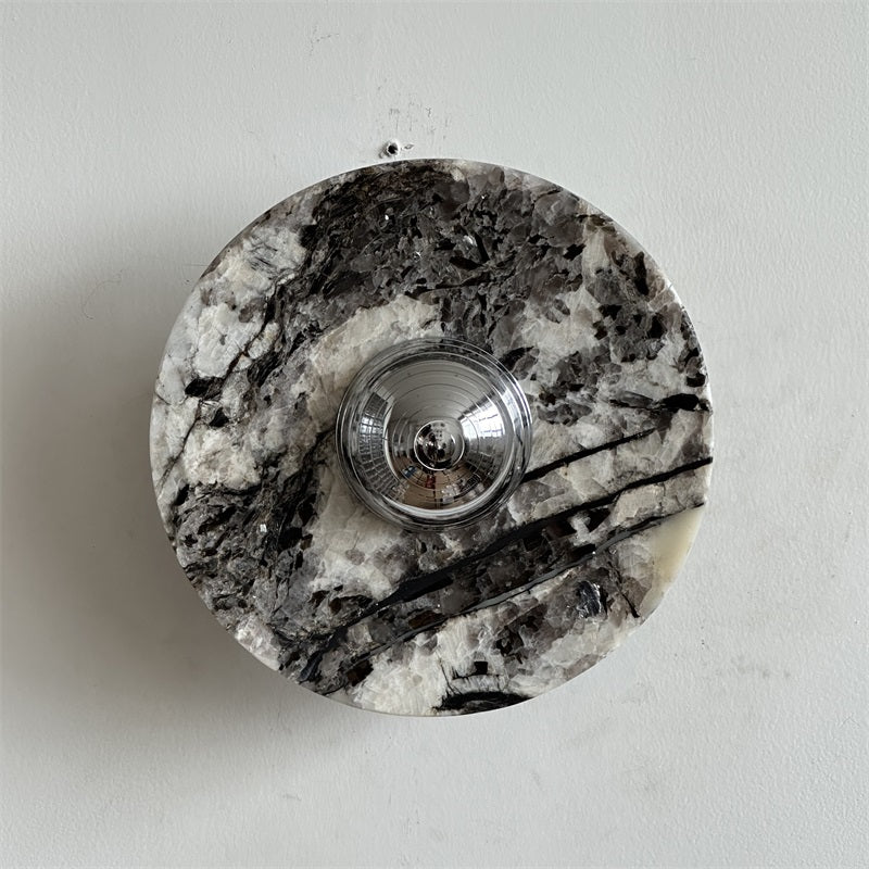 Alba Modern Minimalist Chrome Marble Wall Lamp