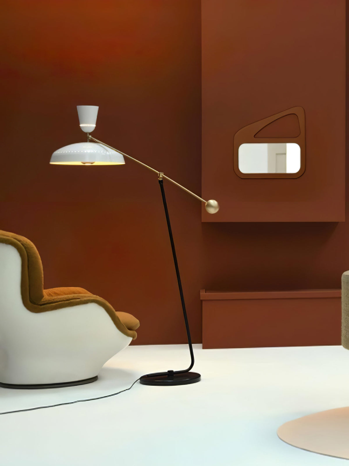 Celeste Minimalism Brass Floor Lamp