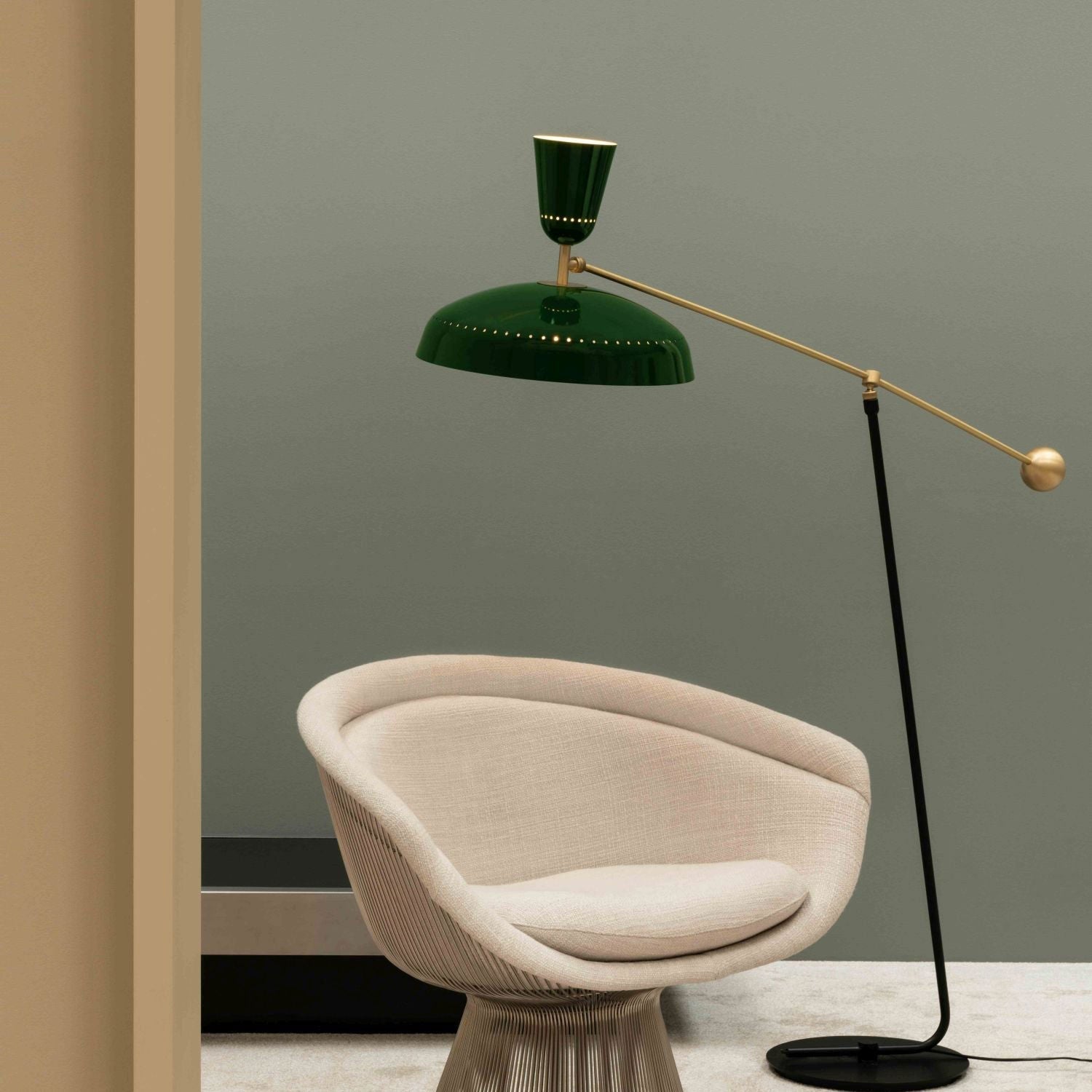 Celeste Minimalism Brass Floor Lamp
